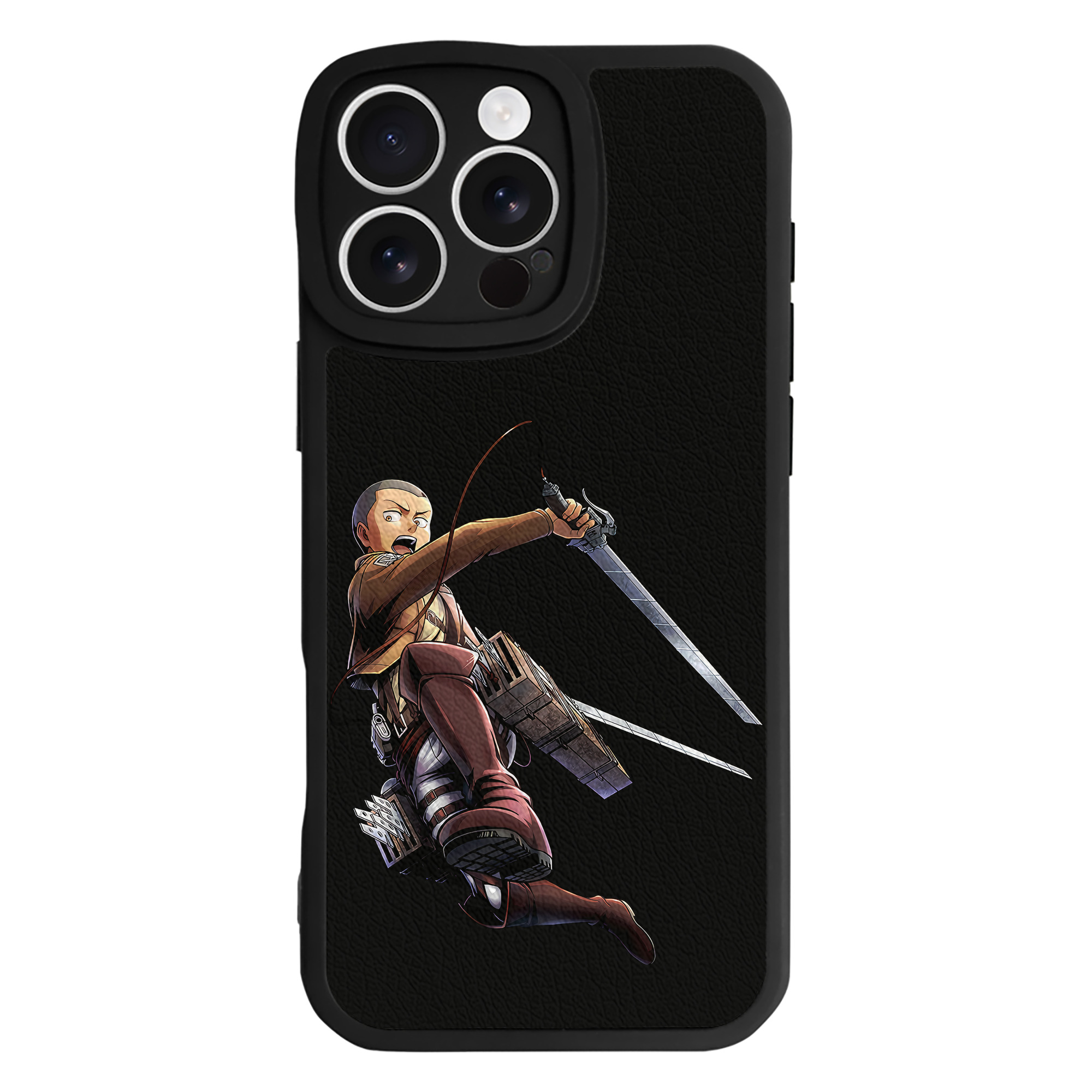 （画像用） 進撃の巨人 コニー·スプリンガー Attack on Titan Connie Springer 【iPhone 16シリーズ対応】シリコンスマホケース（レザー調） 材質：シリコン